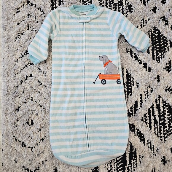 Carter's Baby Boy Long Sleeve Fleece Sleep Sack 0-3 Months - Picture 1 of 3